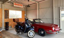 カクイチガレージに赤いFIAT！