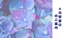 ６月営業日のご案内