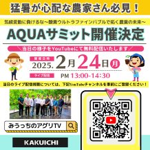 🌱【AQUAサミット2025】2/24開催！YouTubeライブ配信決定！🙌
