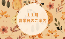 11月営業日のご案内＆東三河のイベントご紹介📣