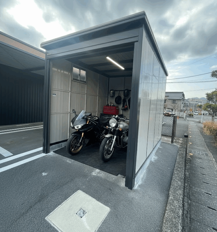 春の陽気に誘われて。バイクガレージや物置を「体感」しに来ませんか？