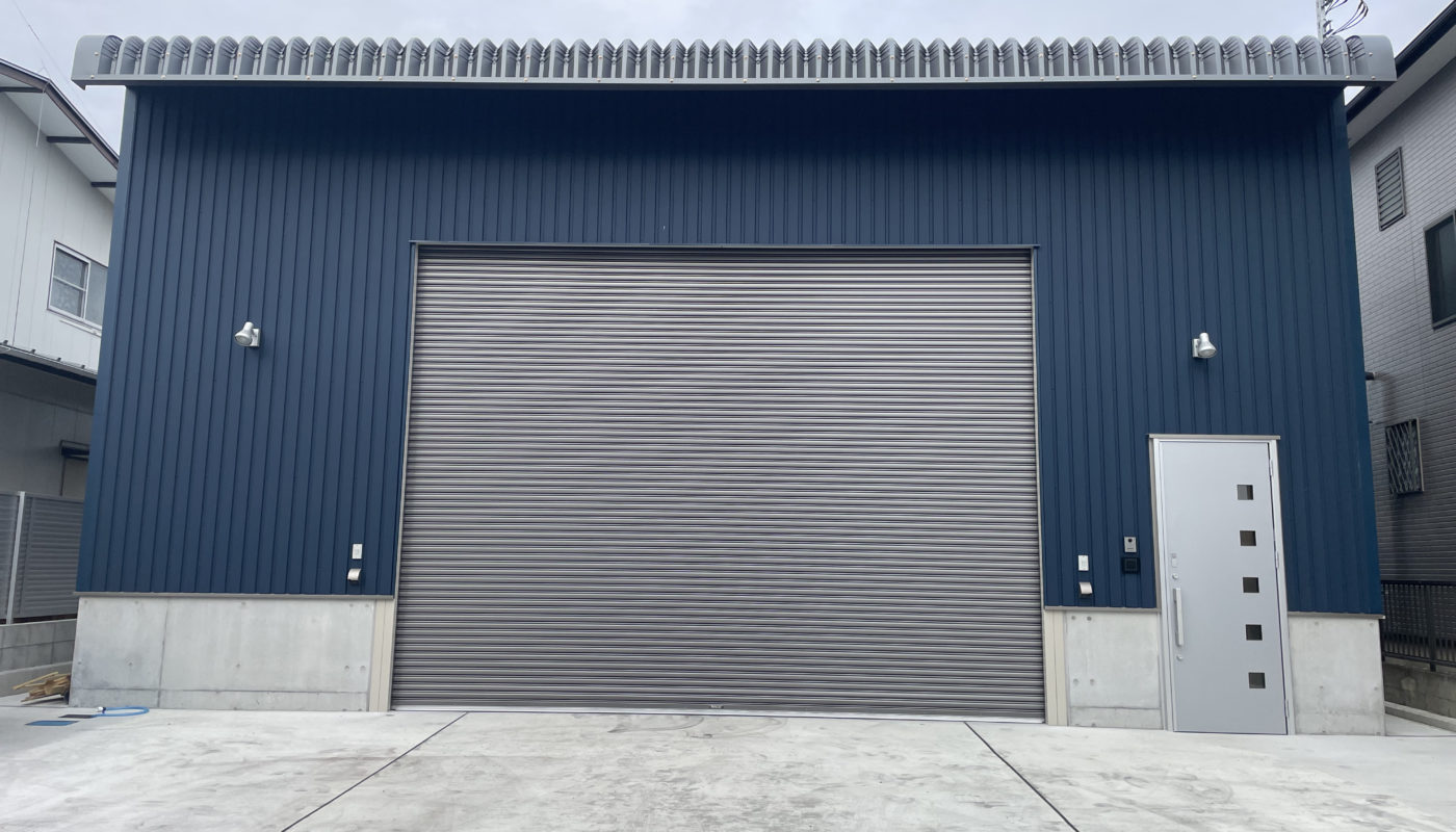 【施工例】高さ5.5mの特注鉄骨倉庫‼️“仕事を広げる”カクイチガレージ🌟