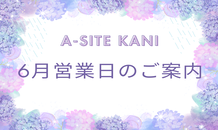 カクイチ A-SITE可児 6月営業日カレンダー📅のお知らせです☂️