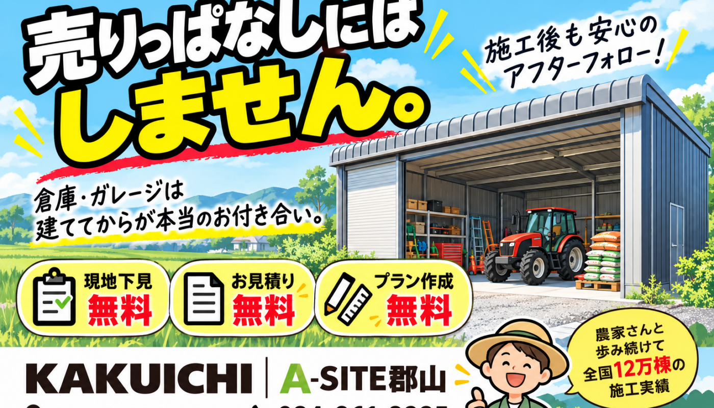 　　　🐾農業用倉庫で大切なのは「使いやすさ」🐾