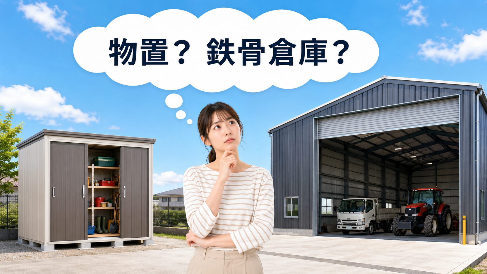 物置と鉄骨倉庫の違いは？失敗しないサイズ選定のコツ3選