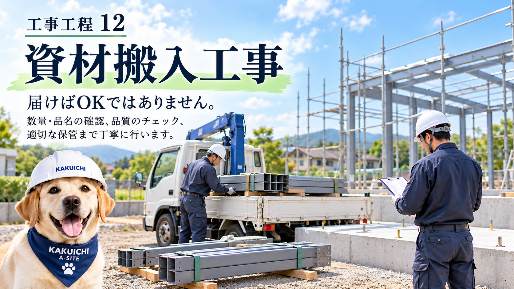 工事工程 12 資材搬入工事 資材は届けばOK？建てる前に確認すること