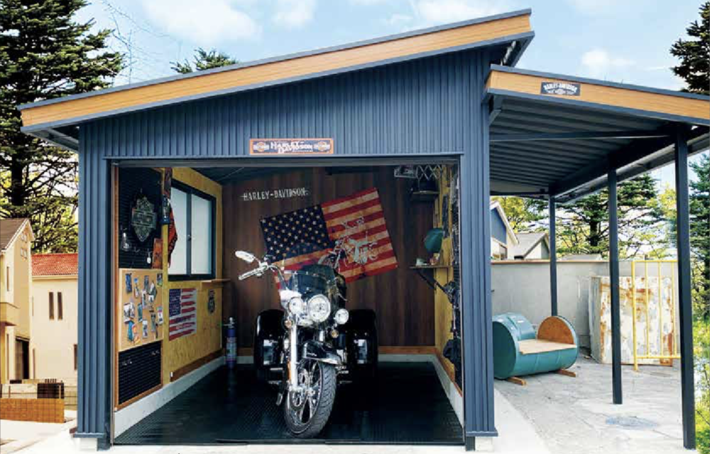 話題の小型ガレージ！バイクにはおしゃれなMINI-HHDがおすすめ | ガレージ・倉庫・農業用倉庫ならカクイチ